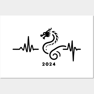 Chinese New Year 2024 Draconic Heartbeat 2024 Posters and Art